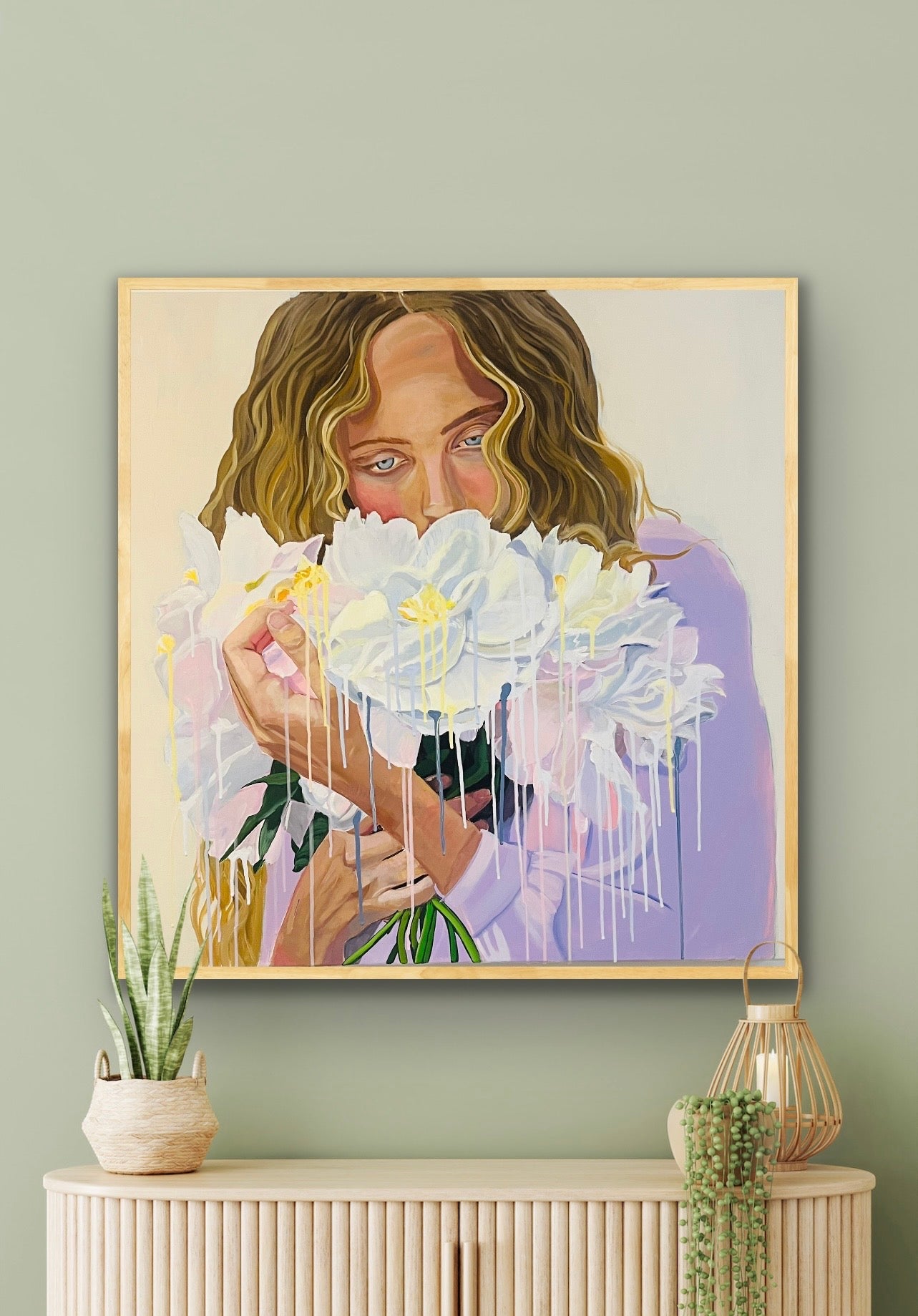 Akryl maleri 80x80
